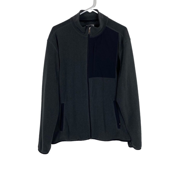 Duluth Trading Checkpoint Fleece Full Zip Jacket‎ Mens Size XL Gray Mock Neck - Picture 1 of 12